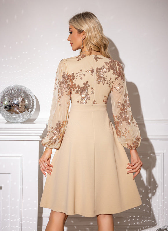 Robe Dorée Pailletée - gallery 1