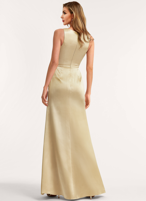 Robe Demoiselle D'Honneur Champagne Dorée - gallery 3