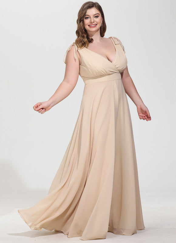 Robe Longue Beige Dorée - gallery 7