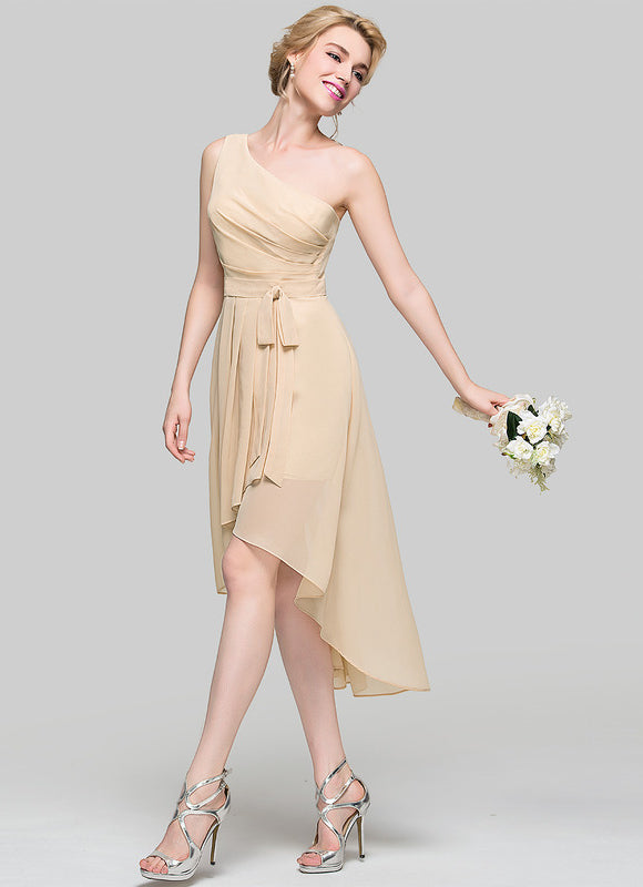 Robe Asymétrique Chic Dorée - gallery 6