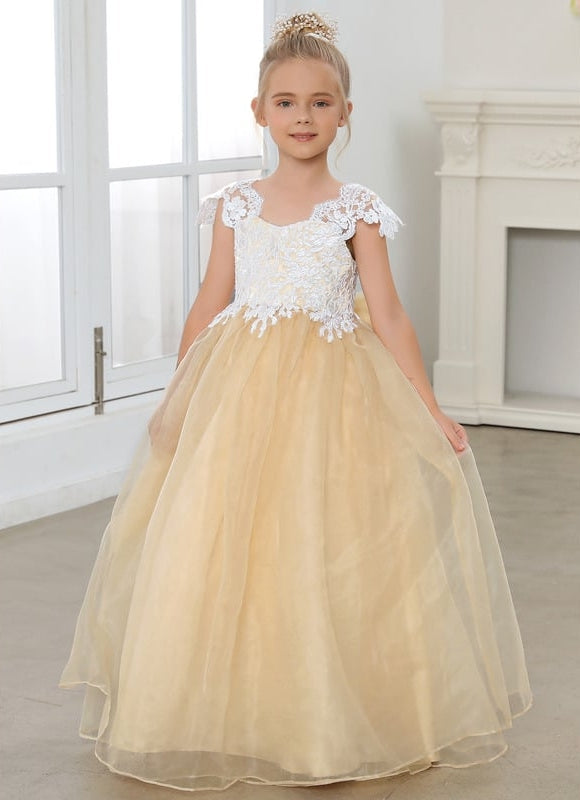 Robe De Mariée Blanche Et Dorée