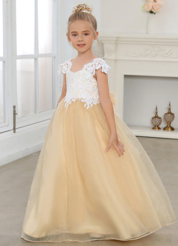 Robe De Mariée Blanche Et Dorée - gallery 2