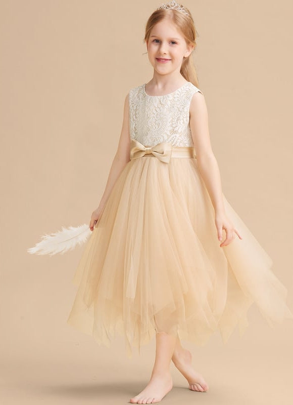 Robe De Cérémonie Fille Dorée