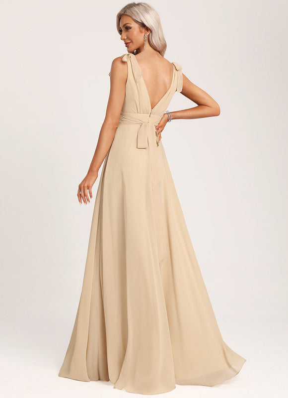 Robe Longue Beige Dorée - gallery 6