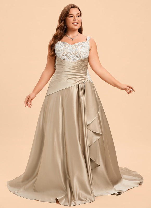 Robe Satin Champagne Dorée - gallery 5