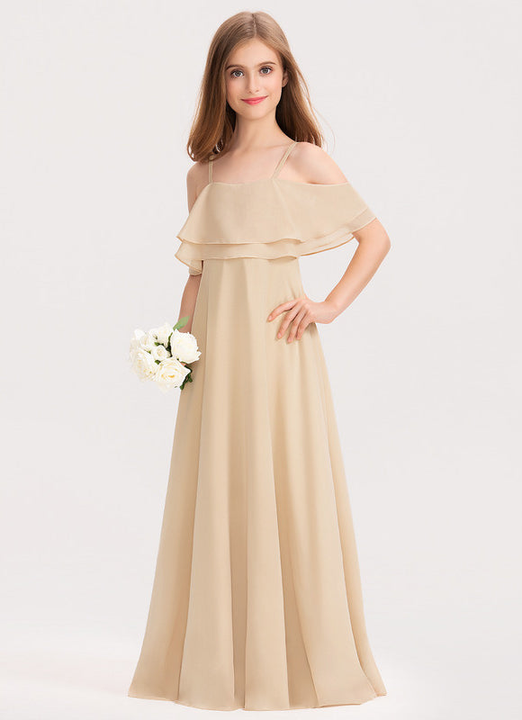 Robe Longue Décontractée Dorée - gallery 1