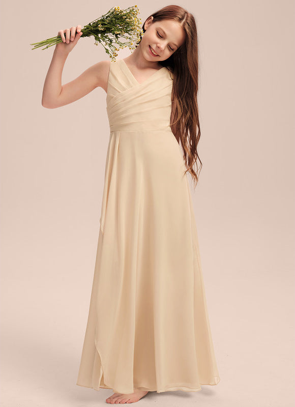 Robe Longue Plissée Champagne - gallery 4