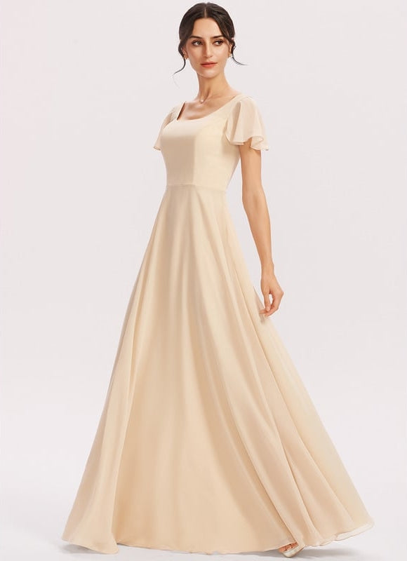 Robe Longue Fluide Dorée