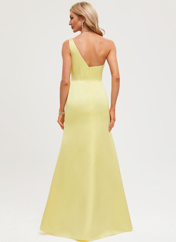 Robe De Soirée Dorée Longue - gallery 1