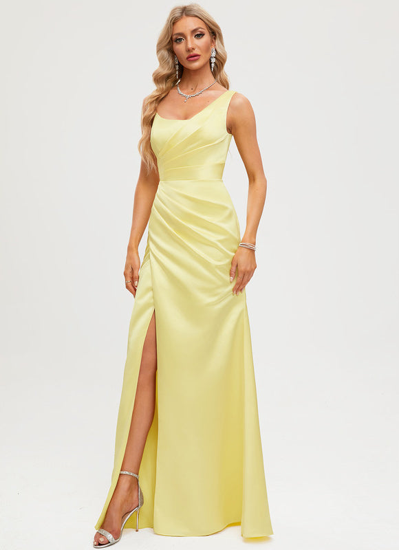 Robe De Soirée Dorée Longue - gallery 5