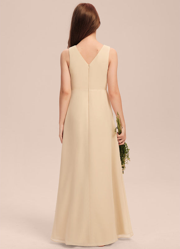 Robe Longue Plissée Champagne - gallery 2