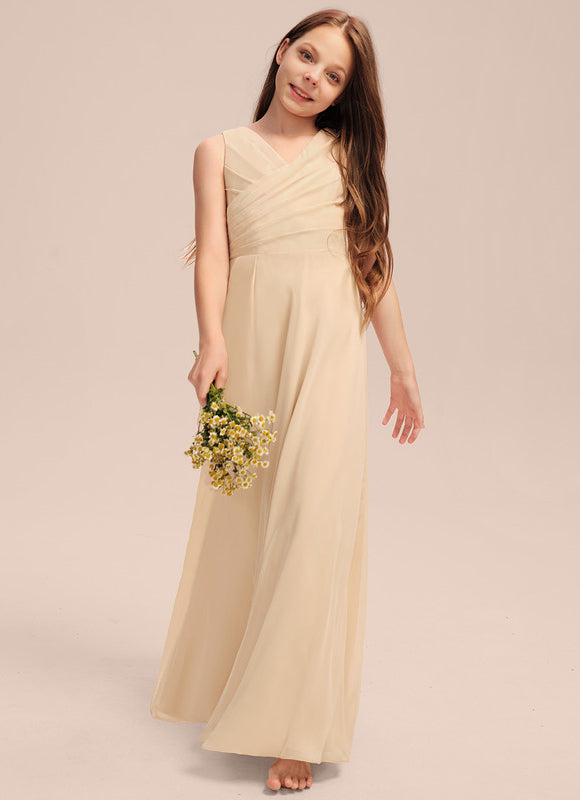 Robe Longue Plissée Champagne - gallery 5