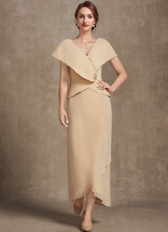 Robe Asymetrique Dorée