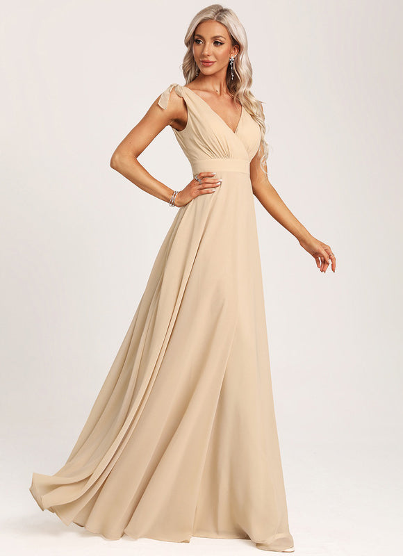 Robe Longue Beige Dorée - gallery 1
