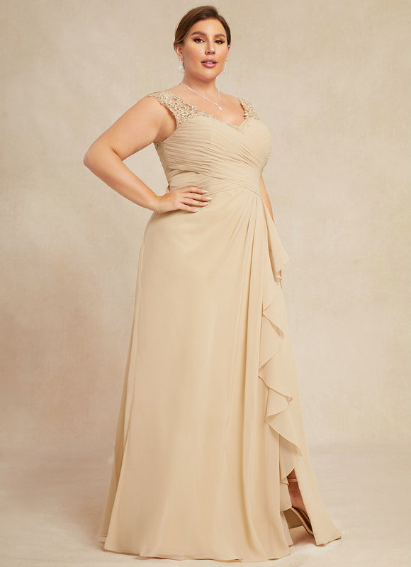 Robe Longue Élégante Champagne - gallery 8