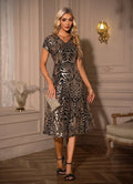 Robe À Sequins Dorée