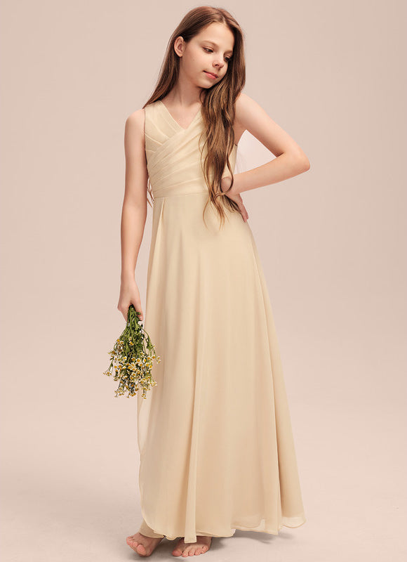 Robe Longue Plissée Champagne - gallery 3