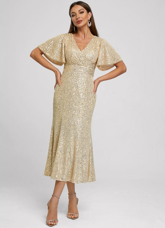 Robe De Cocktail Dorée