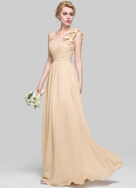 Robe Longue Asymétrique Florale - gallery 1