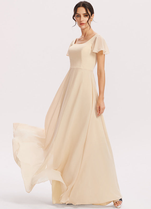 Robe Longue Fluide Dorée - gallery 1