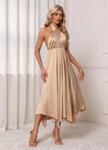 Robe Satin Dorée