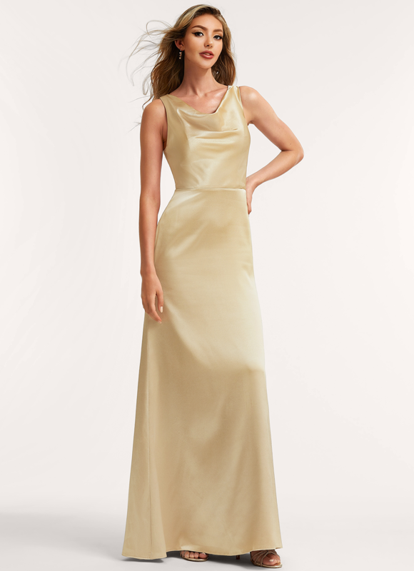 Robe Demoiselle D'Honneur Champagne Dorée