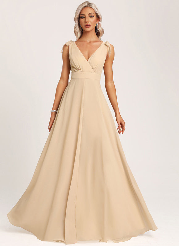 Robe Longue Beige Dorée - gallery 3