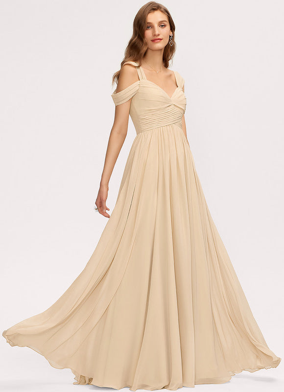 Robe De Soirée Longue Dorée - gallery 2