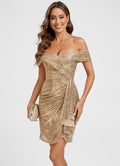 Robe De Soirée Dorée Courte