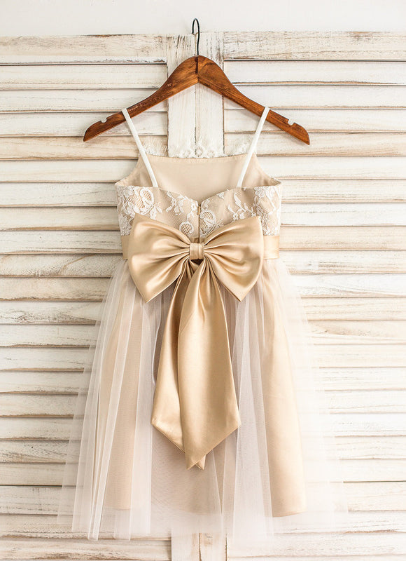 Robe Blanche Et Dorée Fille - gallery 5