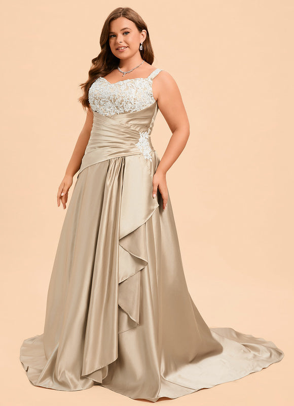 Robe Satin Champagne Dorée - gallery 9