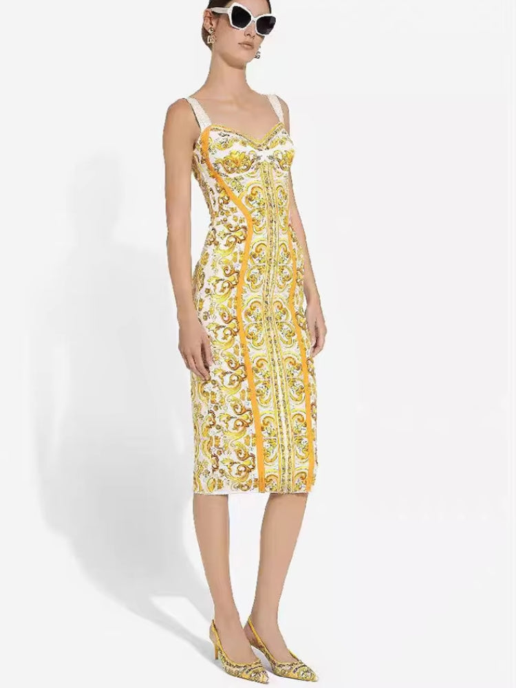 Robe jaune dorée