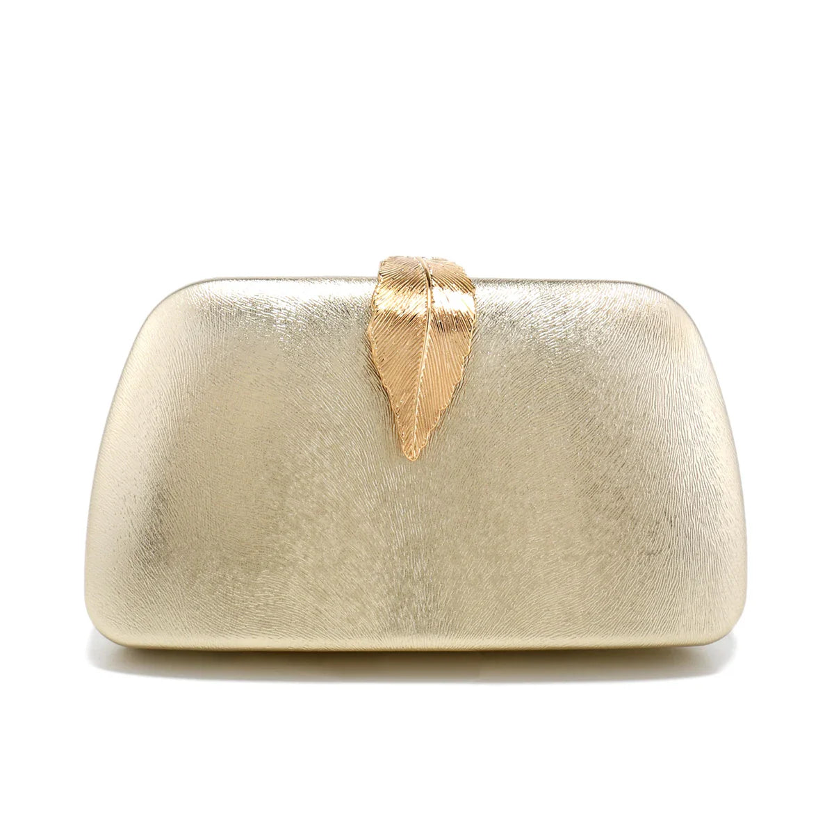 Elegant Black Mini Bag with Gold Chain & Leaf Detail