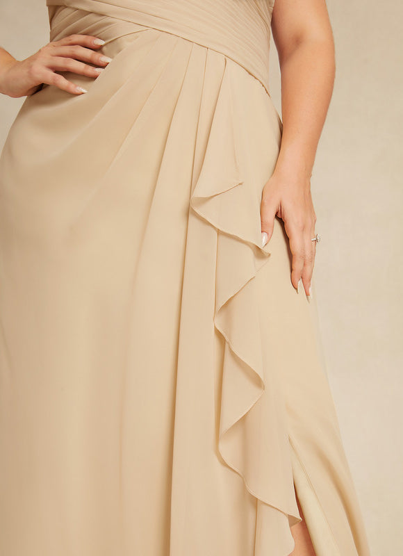 Robe Longue Élégante Champagne - gallery 6
