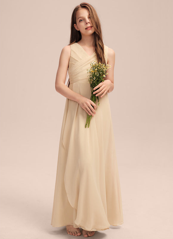 Robe Longue Plissée Champagne - gallery 1