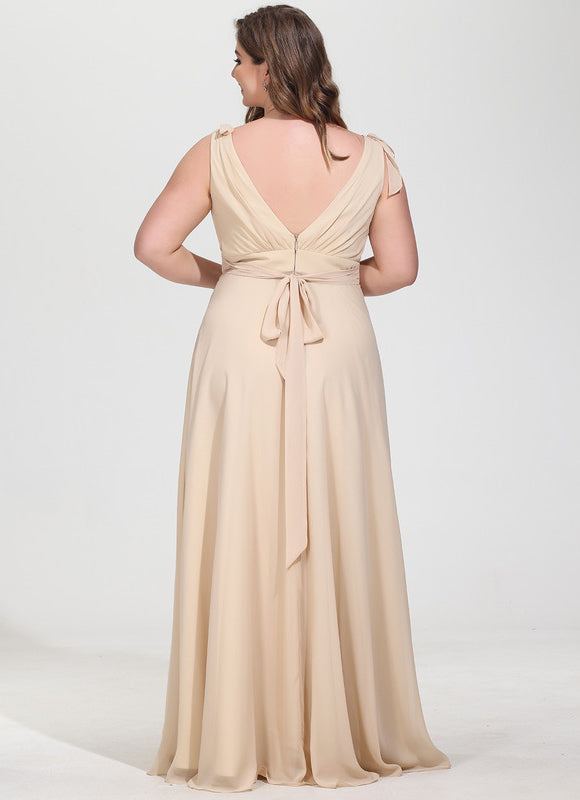 Robe Longue Beige Dorée - gallery 8