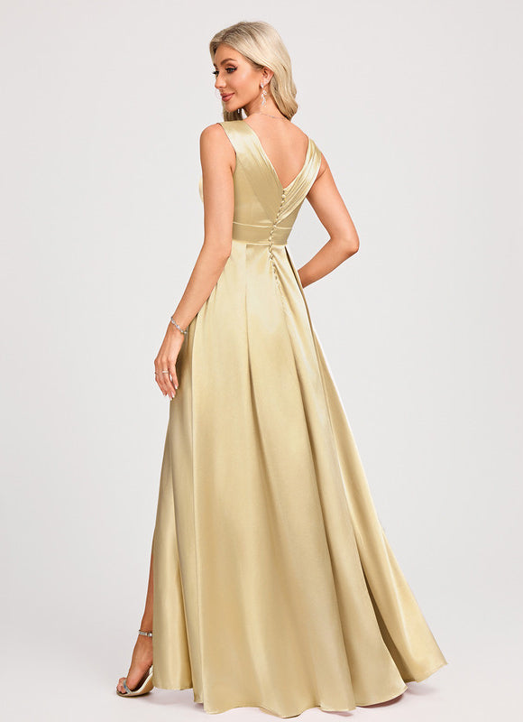 Robe Dorée Mariage Demoiselle D'Honneur - gallery 4