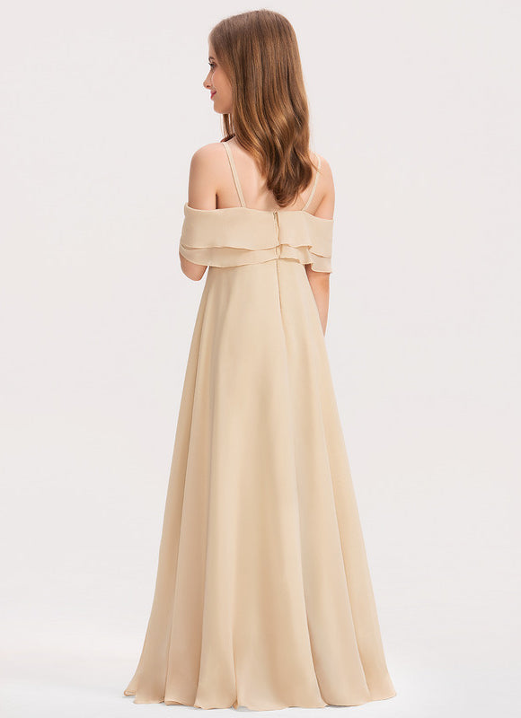 Robe Longue Décontractée Dorée - gallery 4