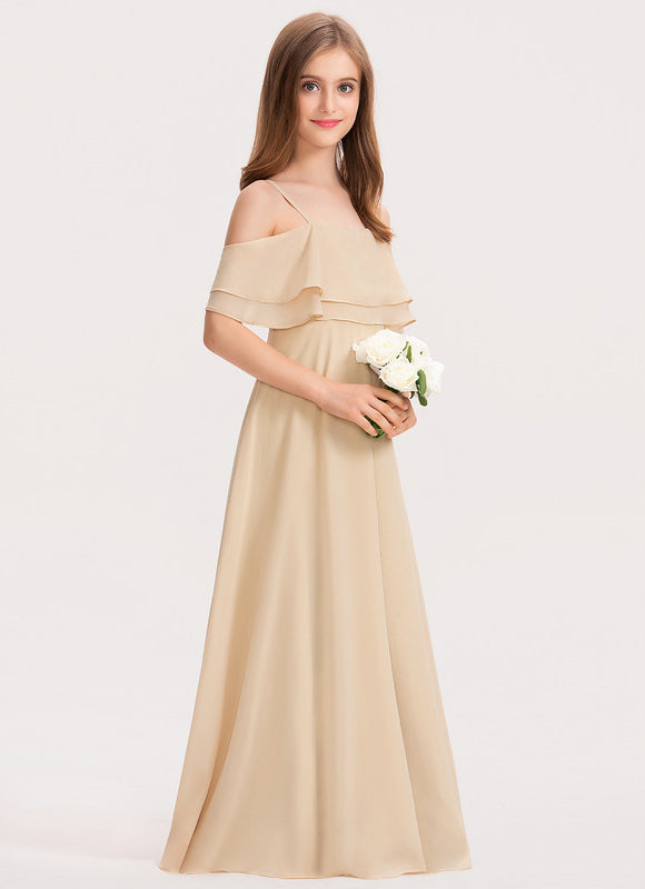 Robe Longue Décontractée Dorée - gallery 3