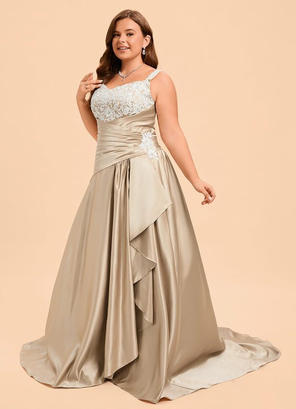Robe Satin Champagne Dorée - gallery 7